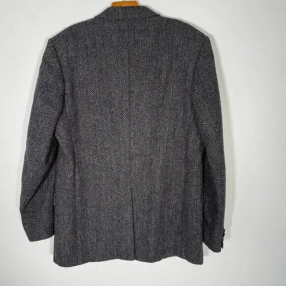 Vintage Harris Tweed Blazer Sport Coat Grey 44 Classic Old Money L - Picture 2 of 8